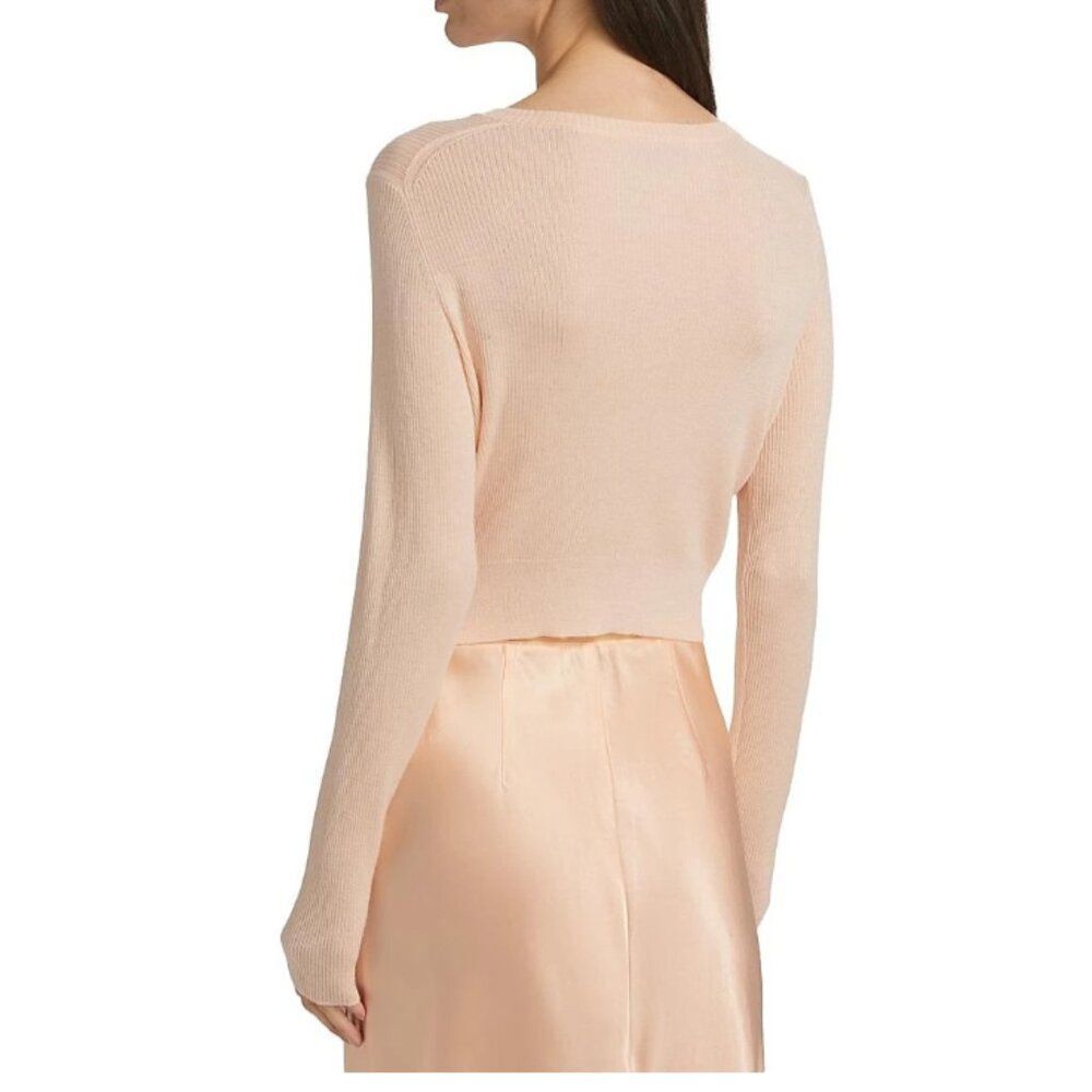 NEW Vince Ribbed Cashmere-Silk Slim Cardigan Spring classic - Picture 3 of 8